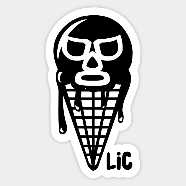 Lucha Ice Cream logo BLACK Sticker by luchaicecream